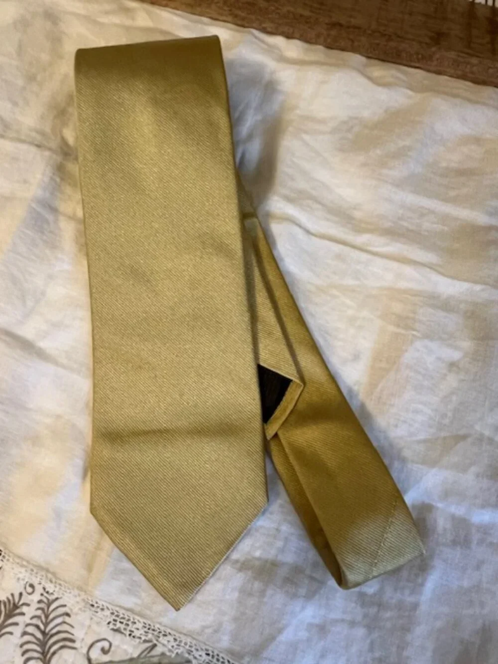 VTG Brooks Brothers Makers Solid Gold Silk 3